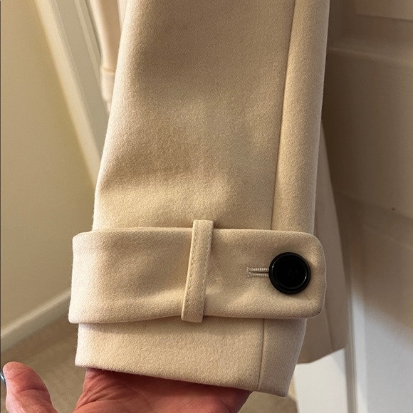 Old Navy Cream Double-Breasted Trench Coat - Picture 3 of 6